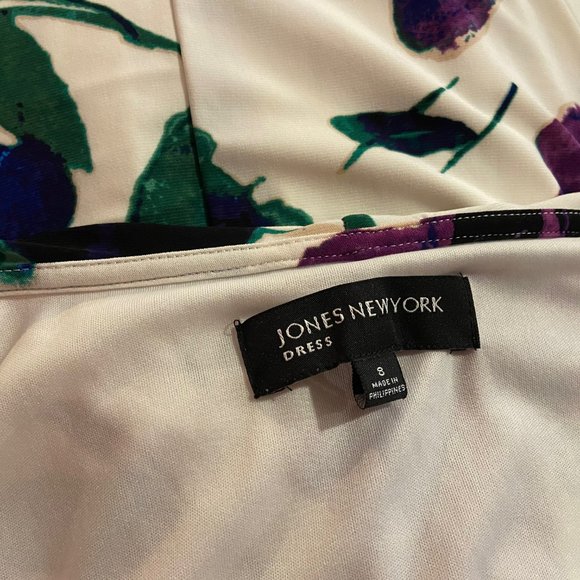 Jones New York Women's White Floral Sleeveless Dress - Size 8 - Picture 4 of 4